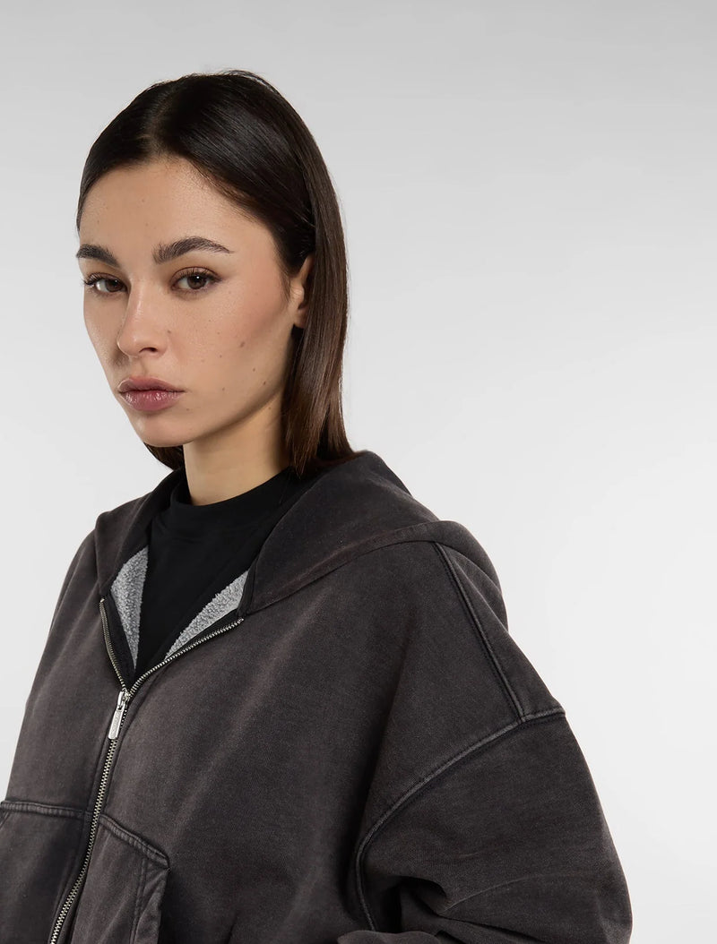 Load image into Gallery viewer, Wmen's Dickies Baker Zip Pullover Hoodie Black DK0A89DIBLK1
