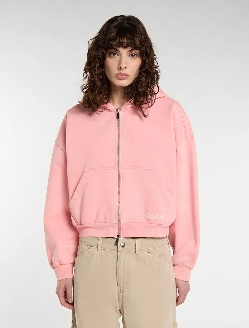 Load image into Gallery viewer, Women's Dickies Baker Zip Pullover Hoodie Peach Blossom DK0A89DIL871
