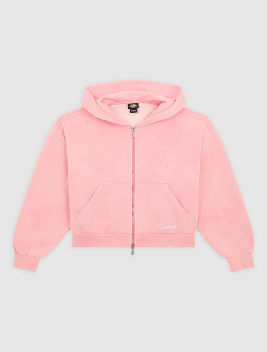 Women's Dickies Baker Zip Pullover Hoodie Peach Blossom DK0A89DIL871
