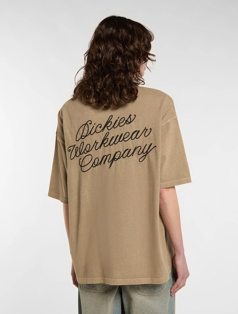 Load image into Gallery viewer, Dickies Women's Labelle Medium Weight T-Shirt Desert Sand DK0A8BV8DS01
