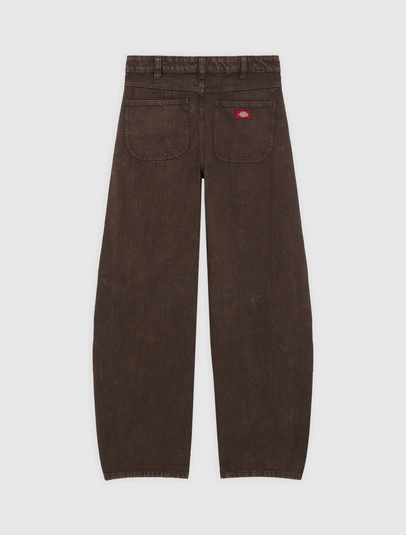 Load image into Gallery viewer, Dickies Women's Maricopa Low Waist Barrel Jeans Dark Brown DK0A8C2IDBX1
