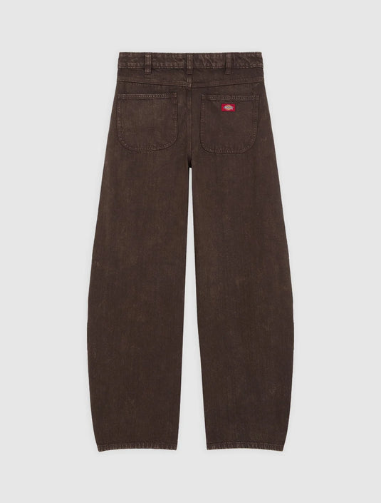 Dickies Women's Maricopa Low Waist Barrel Jeans Dark Brown DK0A8C2IDBX1