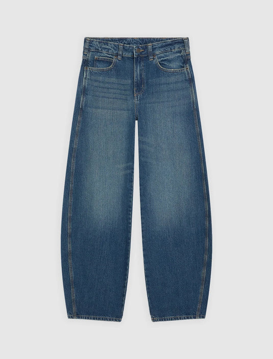 Dickies Women's Maricopa Low Waist Barrel Jeans Mid Blufad Wash DK0A8C2IL891