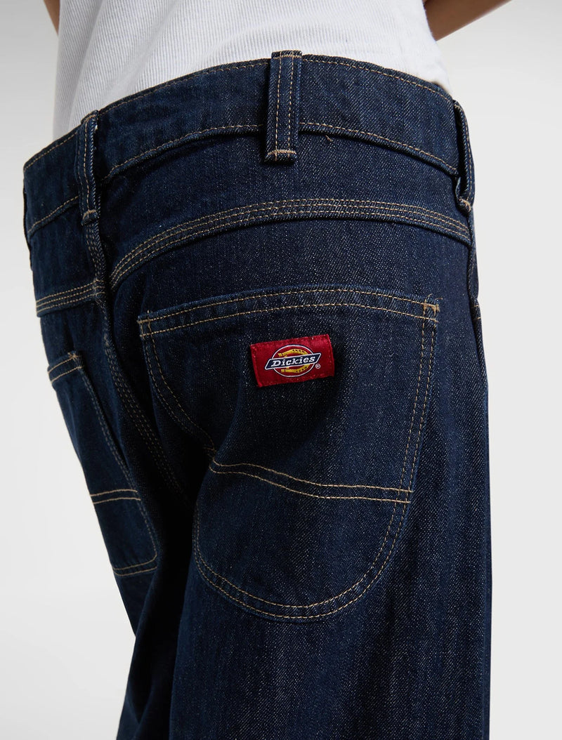 Load image into Gallery viewer, Dickies Women's Maricopa Low Waist Barrel Jeans Rinsed DK0A8C2IRIN1
