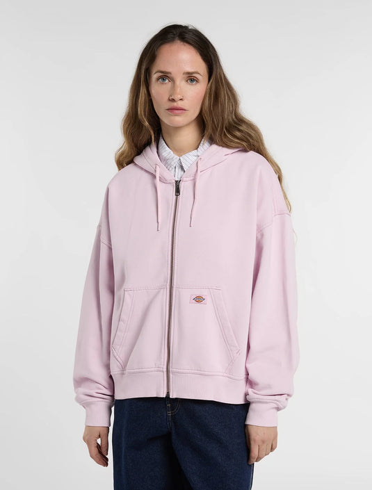 Dickies Women's Sutcliffe Cropped Zipped Hoodie Fragrant Lilac DK0A8CDJL961