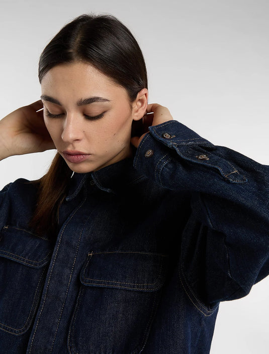 Dickies Women's Mechanic Denim Shirt Rinsed DK0A8CJCRIN