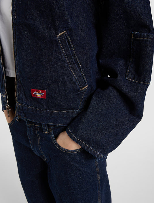 Dickies Women's Edgewood Unlined Denim Jacket Rinsed DK0A8D9IRIN1