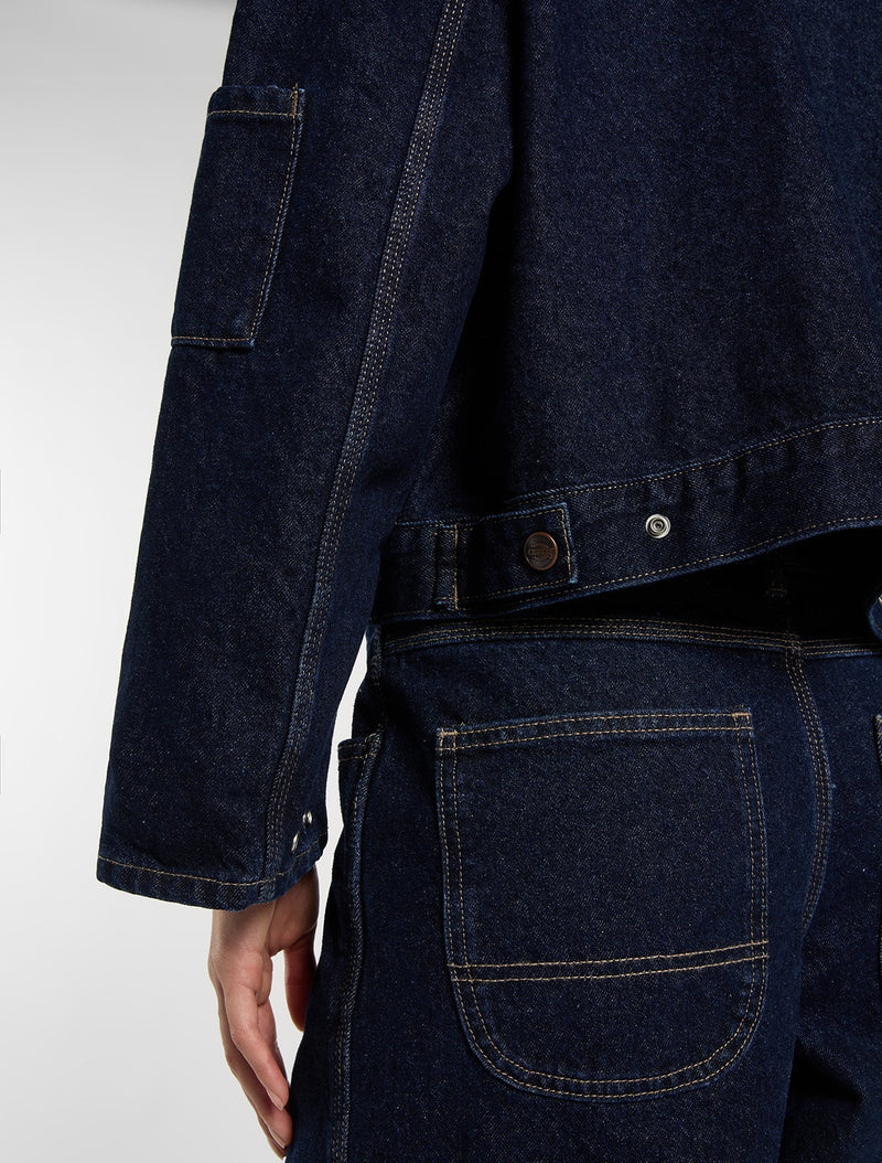 Load image into Gallery viewer, Dickies Women's Edgewood Unlined Denim Jacket Rinsed DK0A8D9IRIN1
