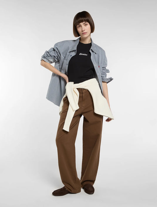 Dickies Women's Garment Dyed Loose Pants Timber Brown DK0A8DLH0TB1