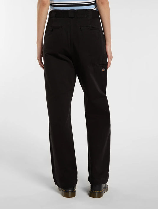Dickies Women's Garment Dyed Loose Pants Black DK0A8DLHBLK