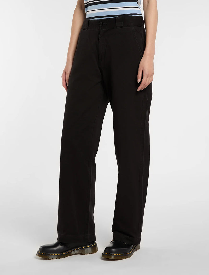 Load image into Gallery viewer, Dickies Women's Garment Dyed Loose Pants Black DK0A8DLHBLK
