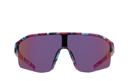 Red Bull Unisex Spect Dundee Sunglasses Pink-Blue with Purple Mirror DUNDEE-010