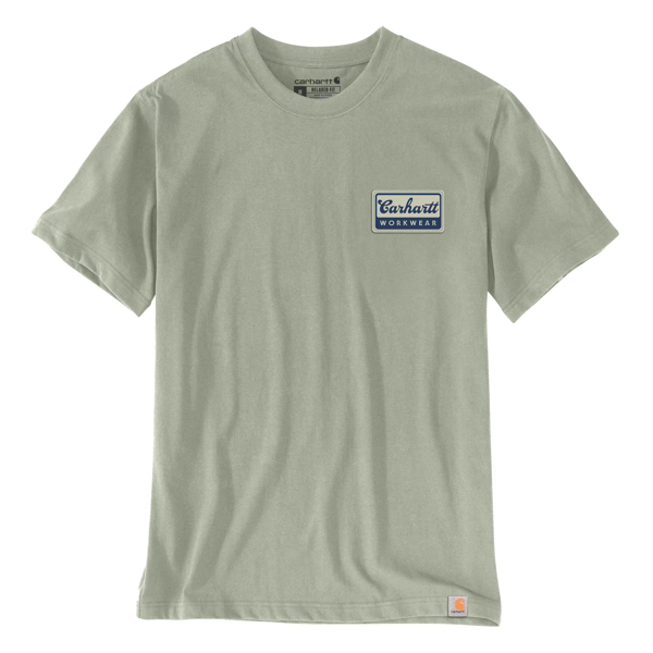 Carhartt Men's Relaxed Fit Script Patch T-shirt Sage 106764-GI7