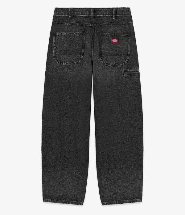 Load image into Gallery viewer, Dickies Men's 958 Baggy Tapered Work Jeans Black Wash Faded DK0A88EDL24
