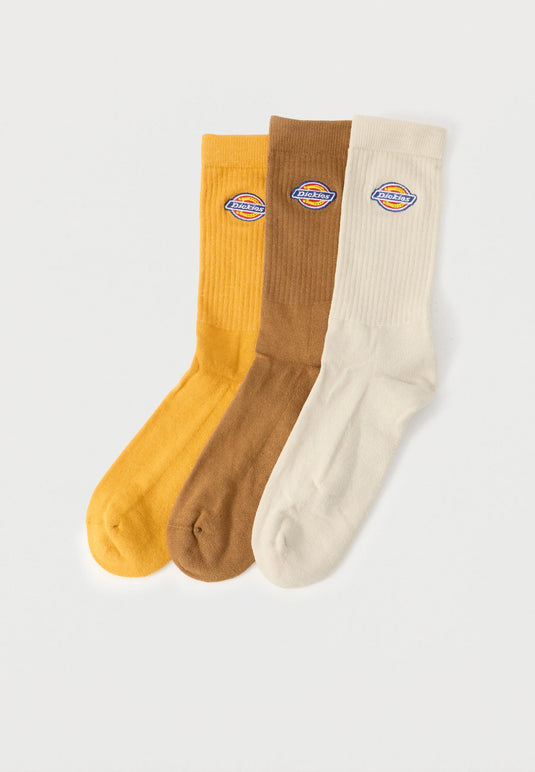 Dickies Unisex Valley Grove Socks (3 Pack) Stone DK0A4X820ST