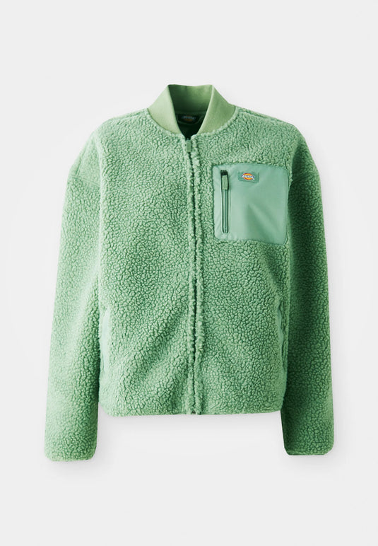 Dickies Women's Central Sherpa Bomber Fleece Green DK0A88BNL191