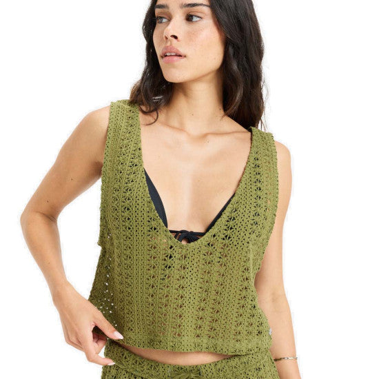 Roxy Women's Sky Above Top Loden Green ERJX603453-GNG0