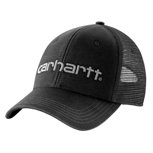 Carhartt Men's Canvas Mesh-Back Logo Graphic Cap Black 101195-001