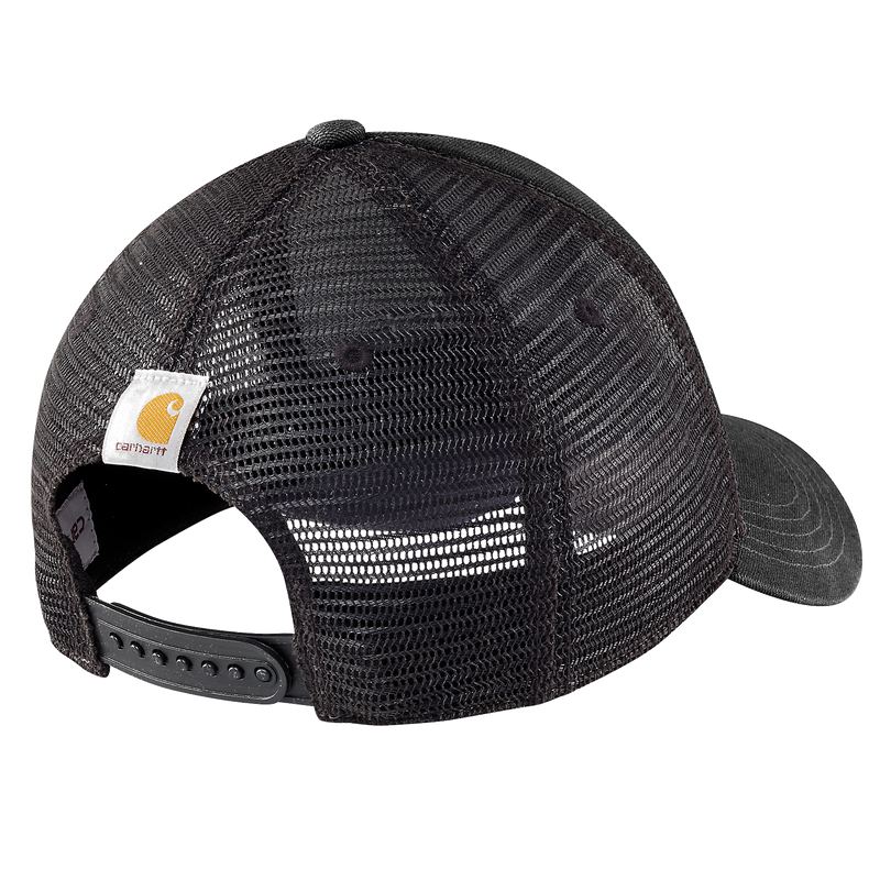 Load image into Gallery viewer, Carhartt Men's Canvas Mesh-Back Logo Graphic Cap Black 101195-001
