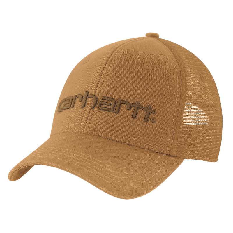 Load image into Gallery viewer, Carhartt Men's Canvas Mesh-Back Logo Graphic Cap Brown 101195-B75
