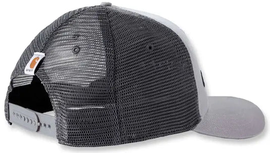 Carhartt Men's Canvas Mesh-Back Logo Cap Asphalt/Black 101195-E58
