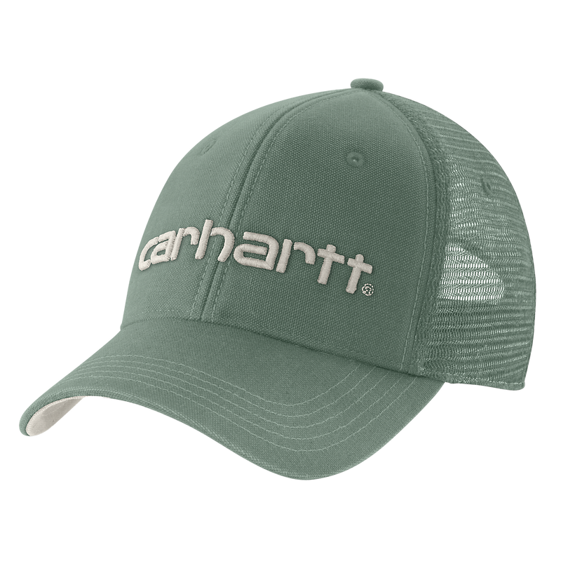 Load image into Gallery viewer, Carhartt Men's Canvas Mesh-Back Logo Graphic Cap Green Slate/Malt 101195-GQ7
