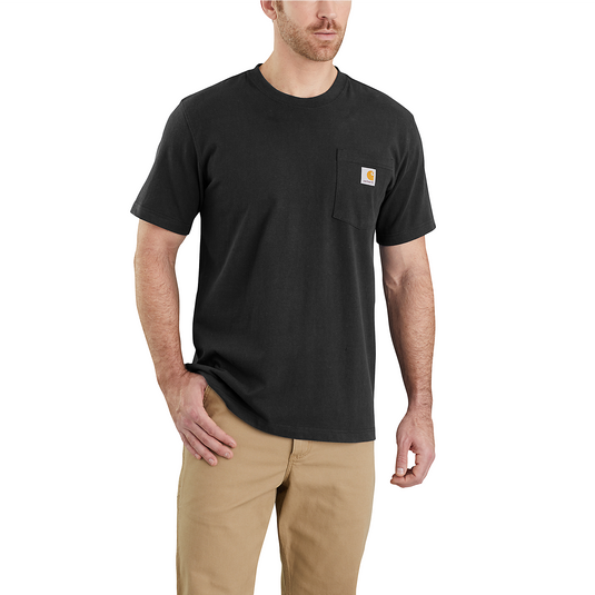 Carhartt Men's Relaxed Fit Heavyweight Pocket T-Shirt Black 103296-001
