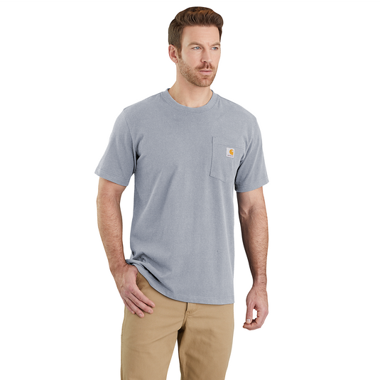 Carhartt Men's Relaxed Fit Heavyweight Pocket T-Shirt Heather Gray 103296-034