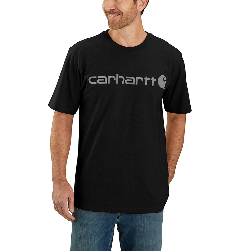 Load image into Gallery viewer, Carhartt Men's Dearborn Relaxed Logo T-Shirt Black/Gray 103361-N21
