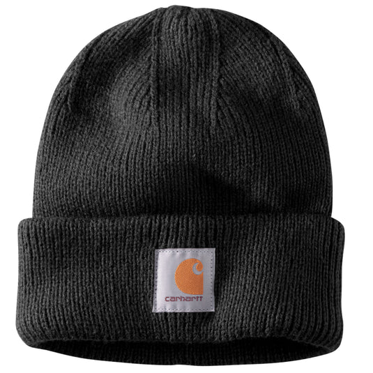 Carhartt Unisex Cufffed Rib Knit Beanie Black 105560-N04