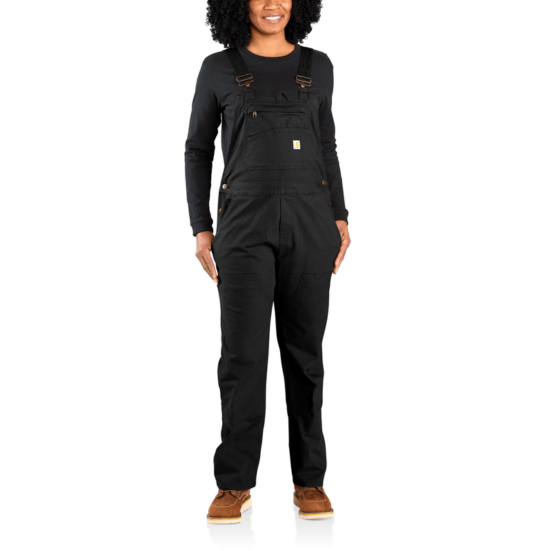 Load image into Gallery viewer, Carhartt Womens&#39; Loose Fit Canvas Bib Overall Black 106001-N04
