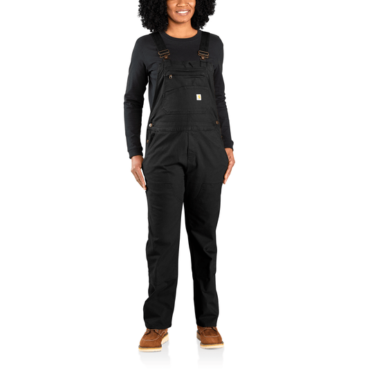 Carhartt Womens' Loose Fit Canvas Bib Overall Black 106001-N04