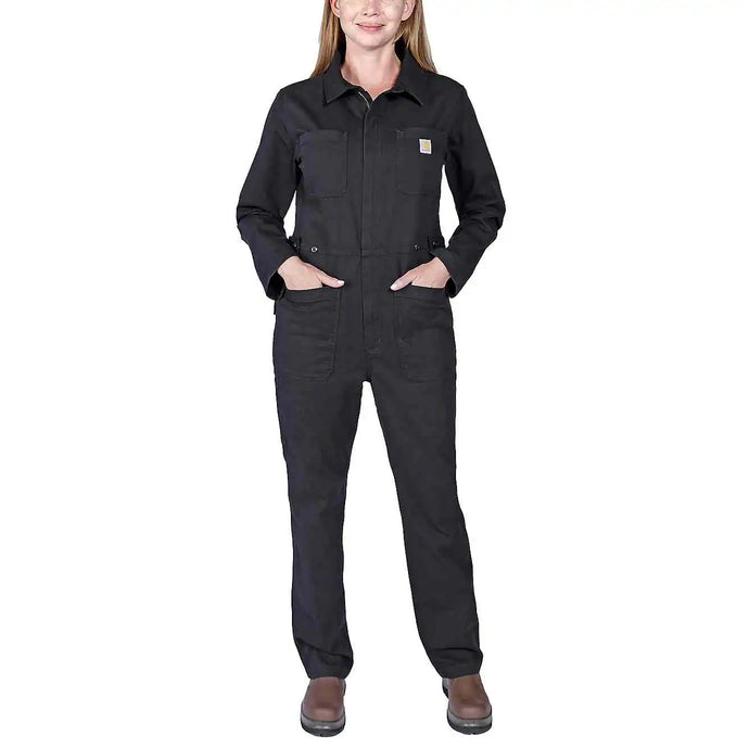 Carhartt Women's Rugged Flex Canvas Overall Black 106071-N04