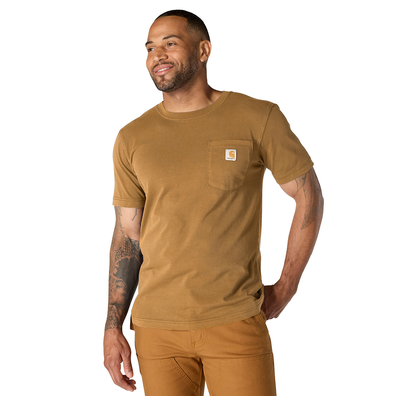 Load image into Gallery viewer, Carhartt Men's Irvine Relaxed Garment Dyed T-Shirt Brown 106252-BRN
