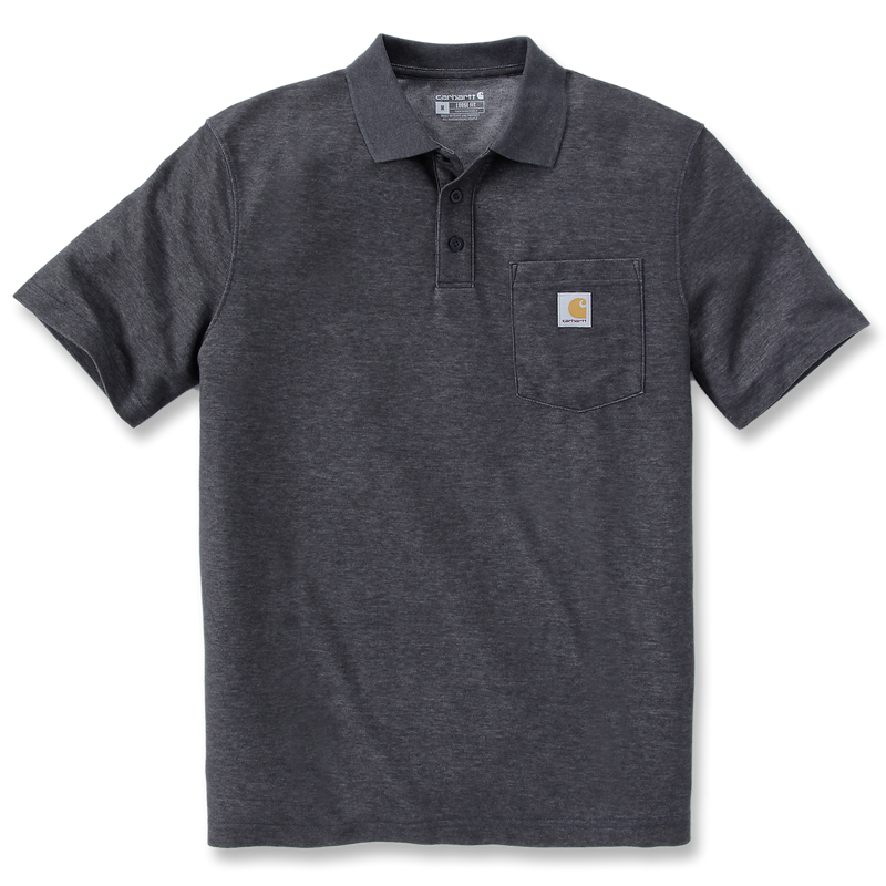 Load image into Gallery viewer, Carhartt Men's Loose Fit Midweight Pocket Polo T-Shirt Carbon Heather 106685-CRH
