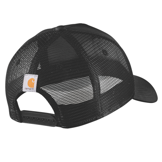 Carhartt Unisex Rugged Flex Twill Mesh Back Script Patch Cap Black 106738-N04