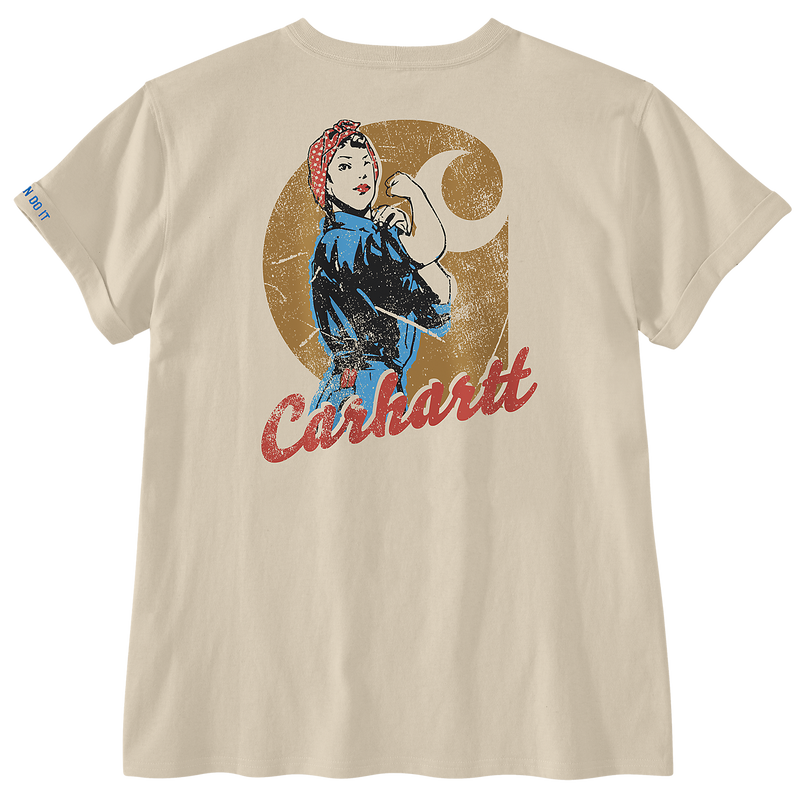 Load image into Gallery viewer, Carhartt Women's Dearborn Loose Rosie T-Shirt Oat Milk 106903-A16

