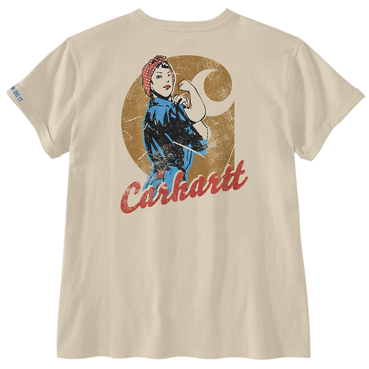 Carhartt Women's Dearborn Loose Rosie T-Shirt Oat Milk 106903-A16