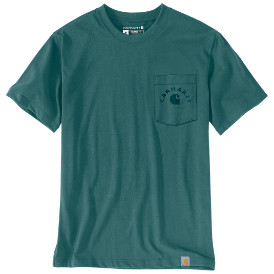 Carhartt Men's Irvine Relaxed Work T-Shirt Transformative Teal 107317-G03