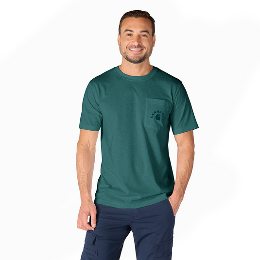 Carhartt Men's Irvine Relaxed Work T-Shirt Transformative Teal 107317-G03