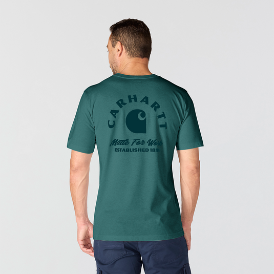 Carhartt Men's Irvine Relaxed Work T-Shirt Transformative Teal 107317-G03