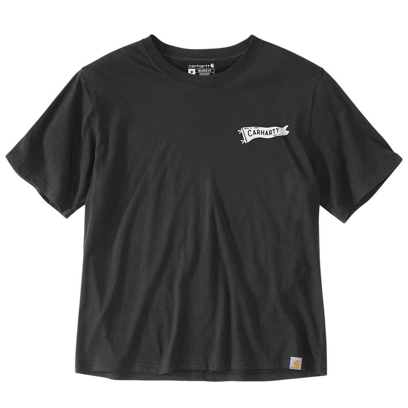 Load image into Gallery viewer, Carhartt Women's TENCEL™ Fiber Series Loose Pennant Flag T-Shirt Black 107387-N04
