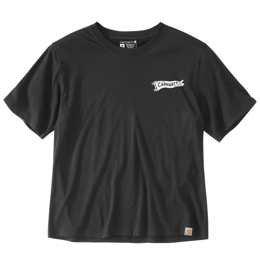 Carhartt Women's TENCEL™ Fiber Series Loose Pennant Flag T-Shirt Black 107387-N04