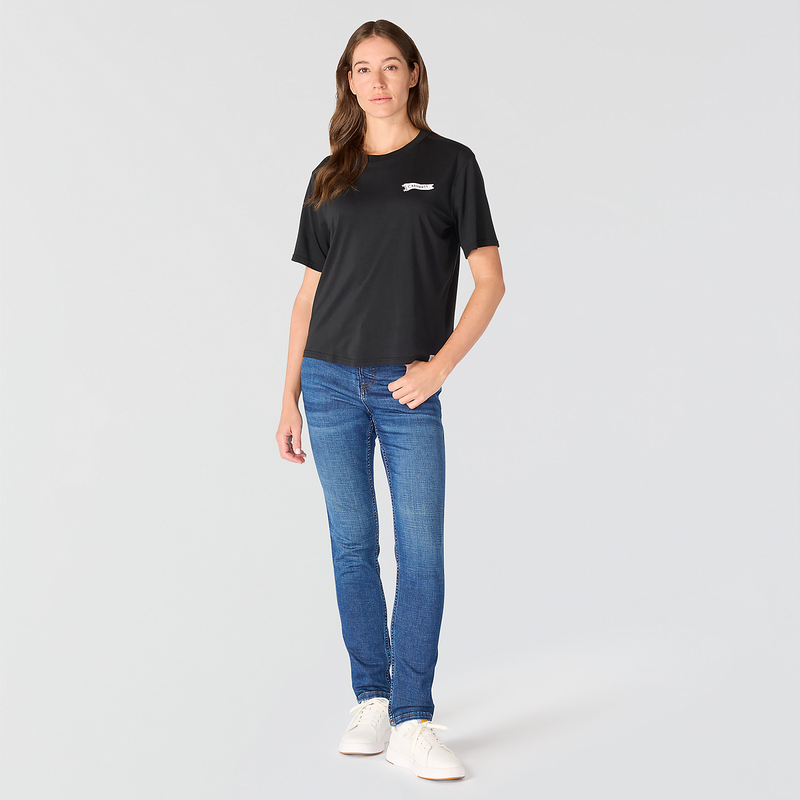 Load image into Gallery viewer, Carhartt Women's TENCEL™ Fiber Series Loose Pennant Flag T-Shirt Black 107387-N04
