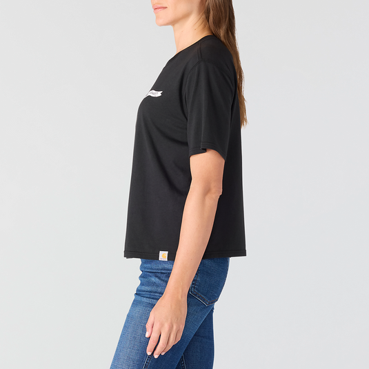 Carhartt Women's TENCEL™ Fiber Series Loose Pennant Flag T-Shirt Black 107387-N04