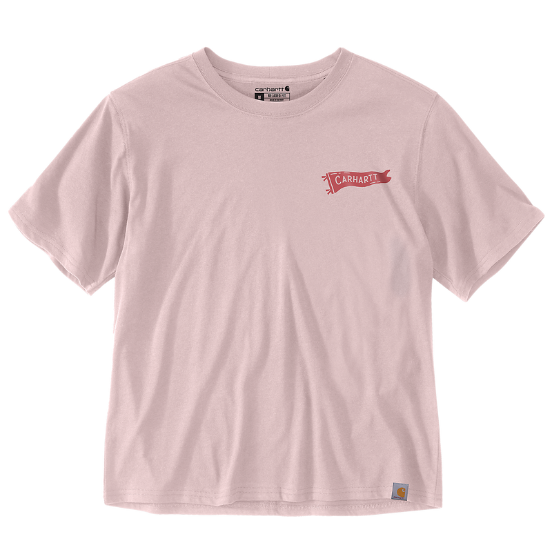 Load image into Gallery viewer, Carhartt Women's TENCEL™ Fiber Series Loose Pennant Flag T-Shirt New Rose 107387-P74
