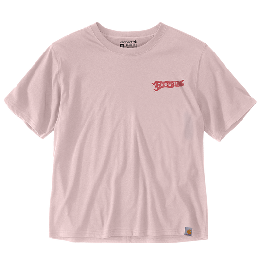 Carhartt Women's TENCEL™ Fiber Series Loose Pennant Flag T-Shirt New Rose 107387-P74