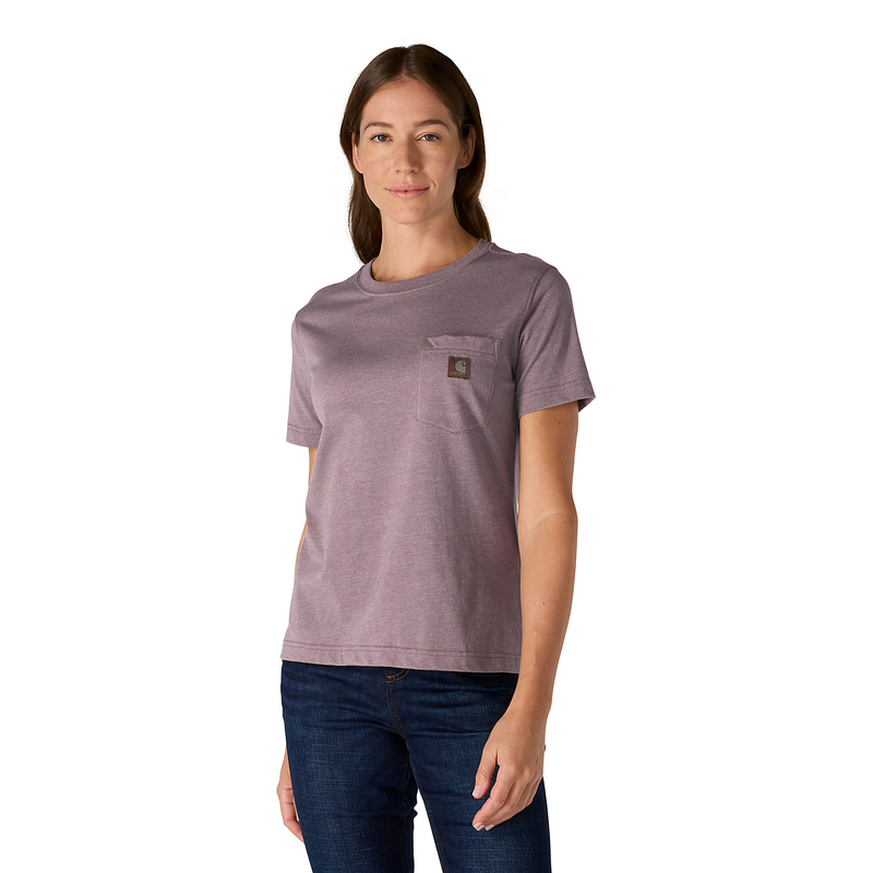 Load image into Gallery viewer, Carhartt Women's Irvine Relaxed T-Shirt Ash Berry Heather 107391-V96
