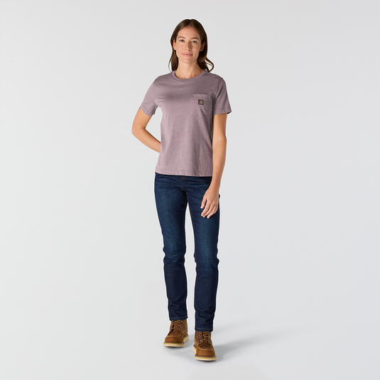Carhartt Women's Irvine Relaxed T-Shirt Ash Berry Heather 107391-V96