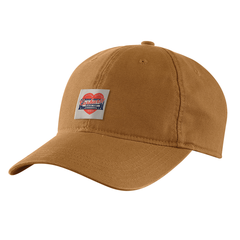 Load image into Gallery viewer, Carhartt Women's Heart Patch Canvas Cap Brown 107401-BRN
